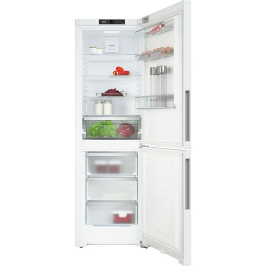Miele 12336030 Fridge Freezer White - Front with door open shot